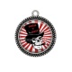 Pendentif Cabochon Argent - rock N roll