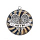Pendentif Cabochon Argent - rock N roll