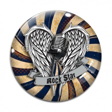 Cabochon Verre - rock N roll