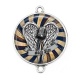 Connecteur Cabochon Argent - rock N roll