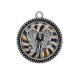 Pendentif Cabochon Argent - rock N roll