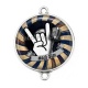Connecteur Cabochon Argent - rock star