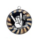 Pendentif Cabochon Argent - rock star