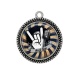 Pendentif Cabochon Argent - rock star