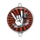 Connecteur Cabochon Argent - rock star
