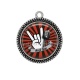 Pendentif Cabochon Argent - rock star