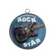 Pendentif Cabochon Argent - rock star