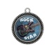 Pendentif Cabochon Argent - rock star