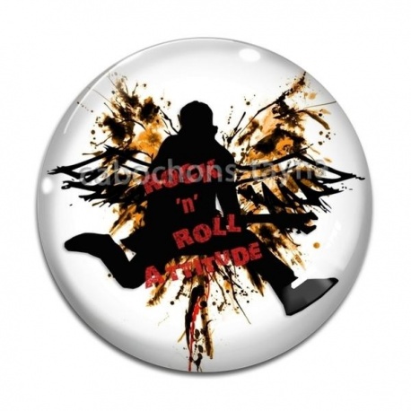 Cabochon Verre - rock N roll attitude