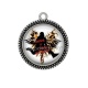 Pendentif Cabochon Argent - rock N roll attitude