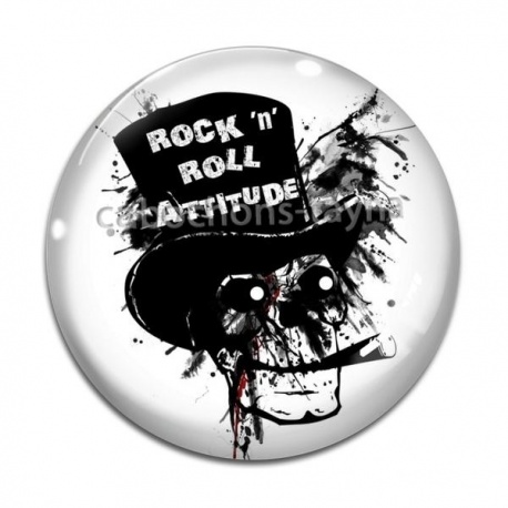 Cabochon Verre - rock N roll attitude