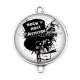 Connecteur Cabochon Argent - rock N roll attitude