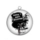 Pendentif Cabochon Argent - rock N roll attitude