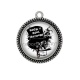 Pendentif Cabochon Argent - rock N roll attitude