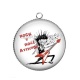 Pendentif Cabochon Argent - rock N roll attitude