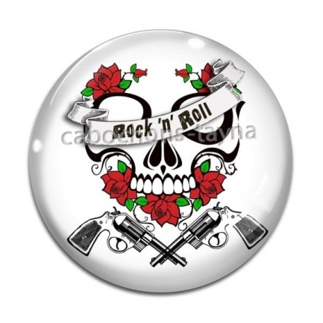 Cabochon Verre - rock N roll