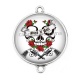 Connecteur Cabochon Argent - rock N roll