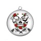 Pendentif Cabochon Argent - rock N roll