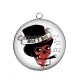 Pendentif Cabochon Argent - rock N roll
