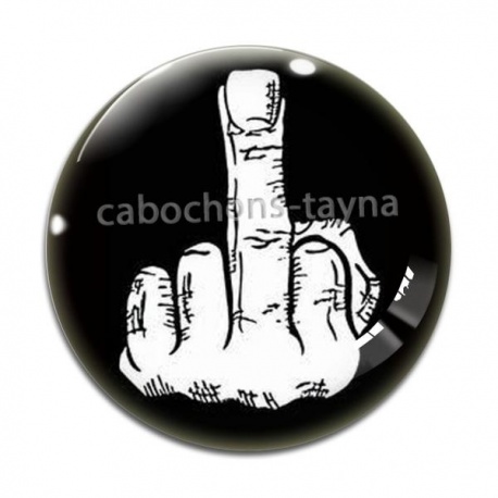 Cabochon Verre - doigt d'honneur