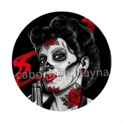 cabochon femme gothique- résine ou verre