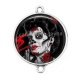 Connecteur Cabochon Argent - femme gothique