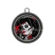 Pendentif Cabochon Argent - femme gothique