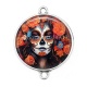 Connecteur Cabochon Argent - femme gothique