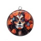 Pendentif Cabochon Argent - femme gothique