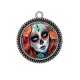 Pendentif Cabochon Argent - femme gothique