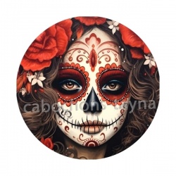 cabochon femme gothique- résine ou verre