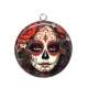 Pendentif Cabochon Argent - femme gothique