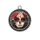 Pendentif Cabochon Argent - femme gothique