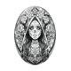 Cabochon Verre Ovale - femme gothique