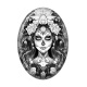 Cabochon Résine Ovale - femme gothique
