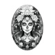 Cabochon Verre Ovale - femme gothique