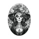 Cabochon Verre Ovale - femme gothique