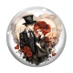 Cabochon Verre - couple gothique