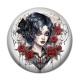 Cabochon Résine - femme gothique