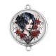 Connecteur Cabochon Argent - femme gothique