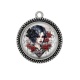 Pendentif Cabochon Argent - femme gothique