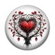Cabochon Résine - coeur gothique