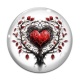Cabochon Verre - coeur gothique
