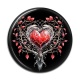 Cabochon Résine - coeur gothique