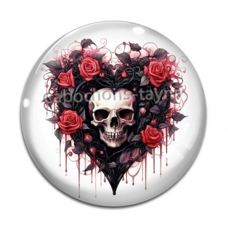 Cabochon Verre - crane