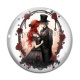Cabochon Verre - couple gothique