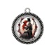 Pendentif Cabochon Argent - couple gothique