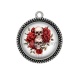 Pendentif Cabochon Argent - crane