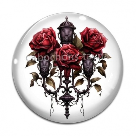 Cabochon Verre - rose