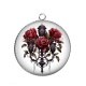 Pendentif Cabochon Argent - rose